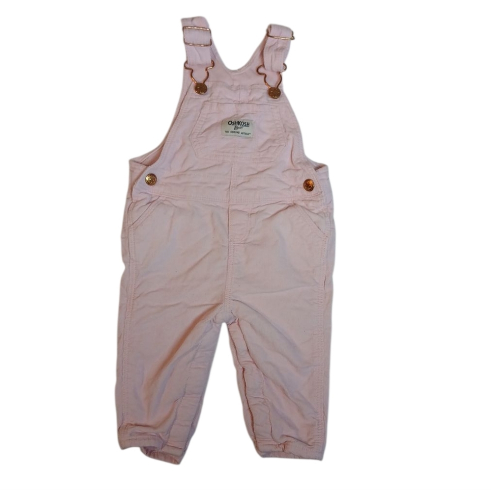 OshKosh B'gosh Pink Corduroy Overalls with‎ Gold Buttons  Months